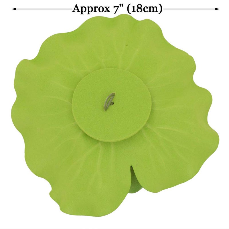 Famgee 7 Inches Artificial Lifelike Floating Foam Lotus Flower Water Lily for Garden Pond Decor, Set of 6 (Pink) - Image 5